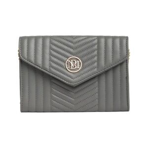 NWT Badgley Mischka V Quilting Center Crossbody Grey